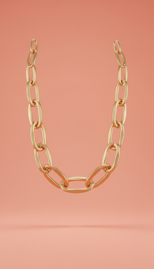Gold Link Statement Necklace